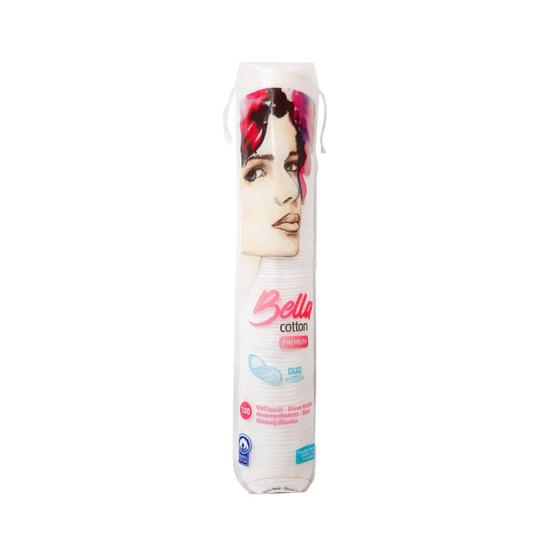 Bông tẩy trang Bella hỗ trợ làm sạch da Cotton Premium Duo túi 100 miếng