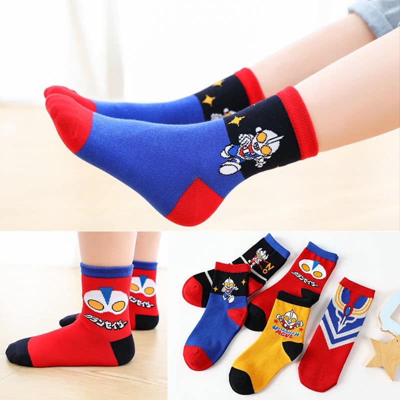 LỐ 10 ĐÔI TẤT CỔ CAO SIÊU NHÂN PHỐI MÀU TH CHO BÉ