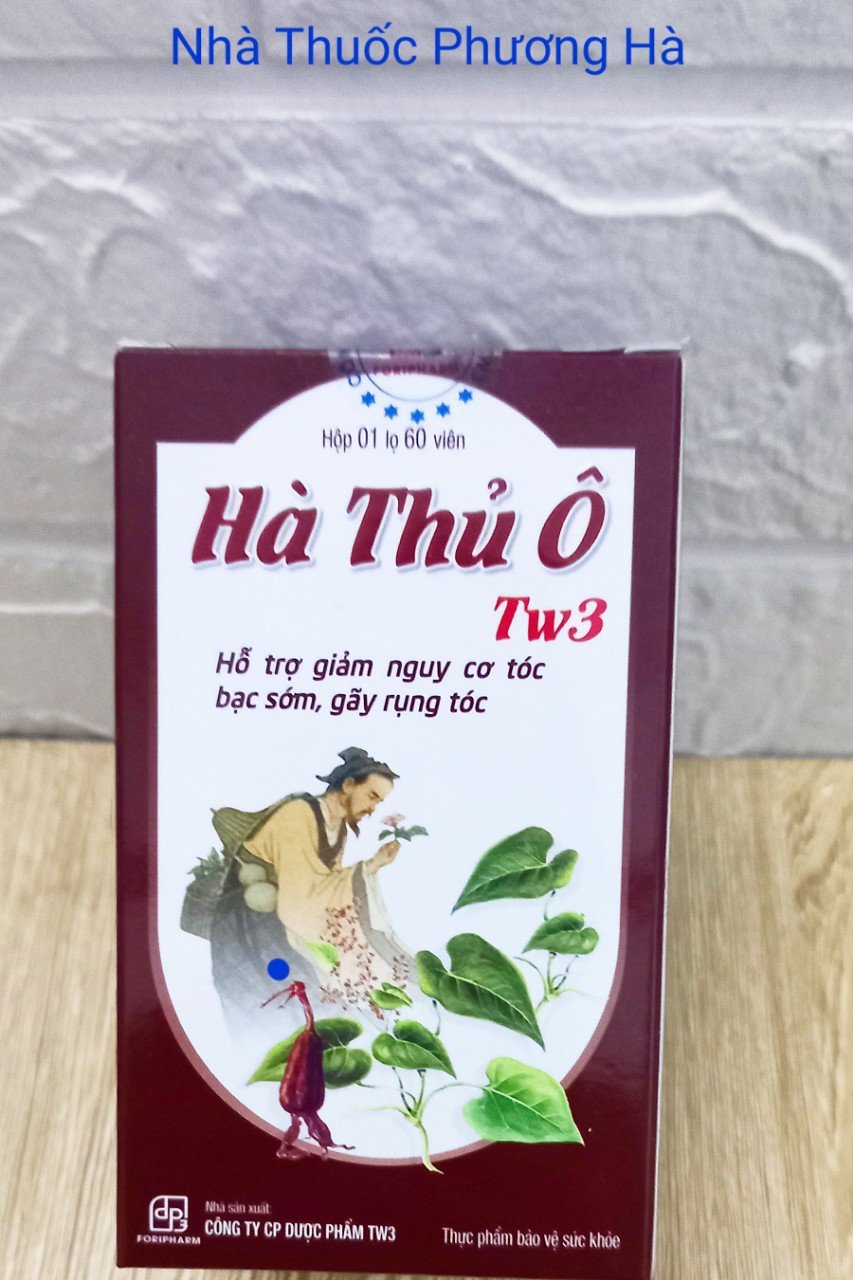 Hà thủ ô tw3 chống bạc tóc, giúp đen tóc... lọ 60 viên