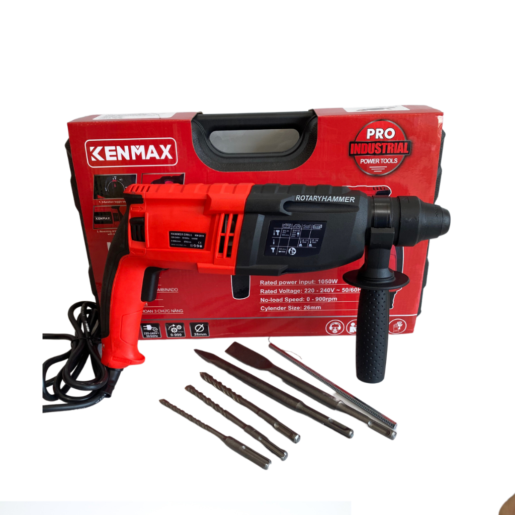 Máy khoan bê tông 3 chức năng ken max 2614 công suất 1050w