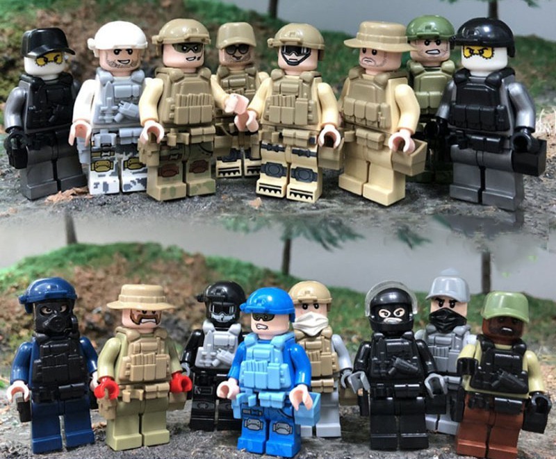 Mô hình nhân vật lắp ráp lính Swat non lego