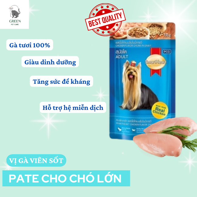 Pate cho chó Smartheart đủ vị - Gói 130gr