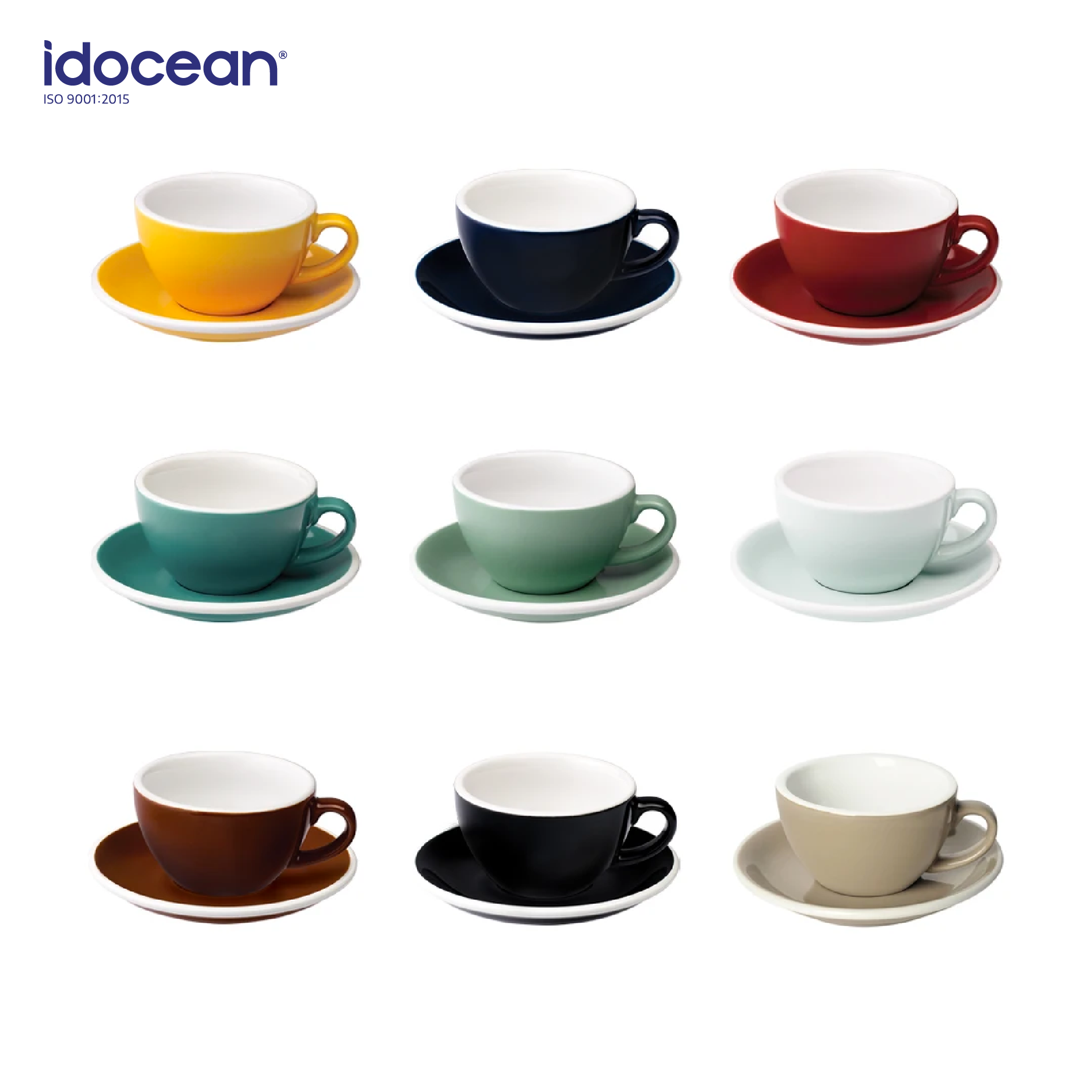 Ly Cà Phê Egg 200ml Espresso Cup & Saucer (Màu Cơ Bản) - Loveramics
