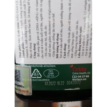 Dầu gan cá tuyết Mollers tran / MOLER / molers