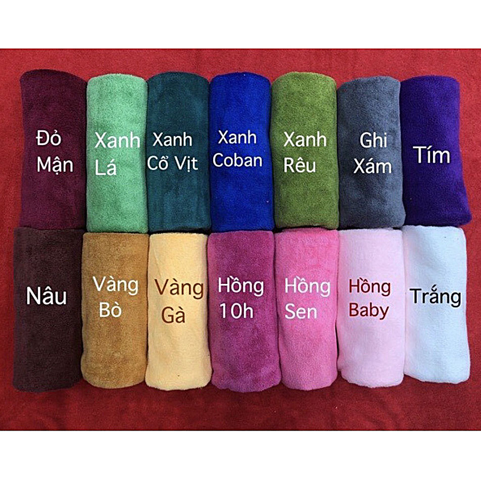 Khăn Gội, Khăn Quấn Đầu Đa Năng Sợi Microfiber Kt 35*75Cm