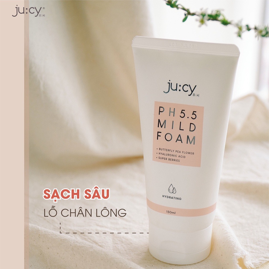 Sữa rửa mặt Ju:cy (JuCy) pH 5.5 Mild Foam 130ml