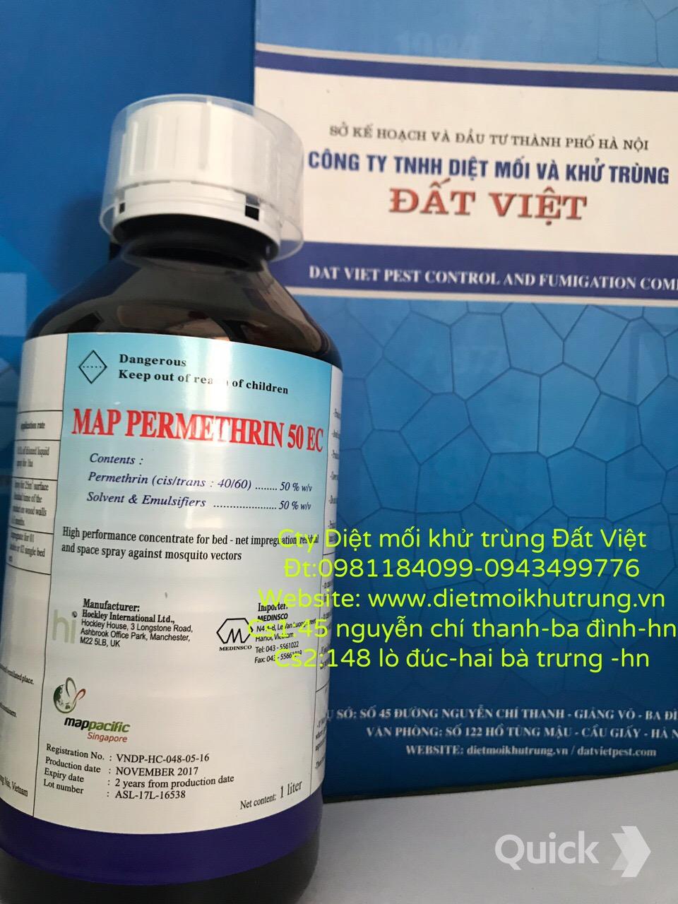 hóa chất diệt côn trùng Anh Quốc Permethrin 50EC chai 1 lít