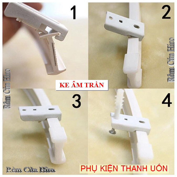Thanh treo rèm linh hoạt chữ I kiểu ray tàu