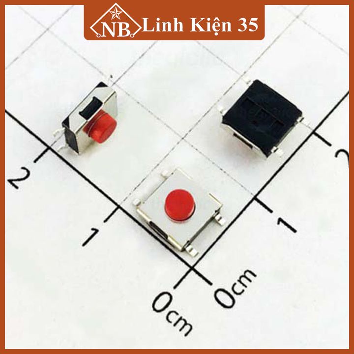 Nút nhấn 4 chân 6x6x5mm (đỏ -1 Con)