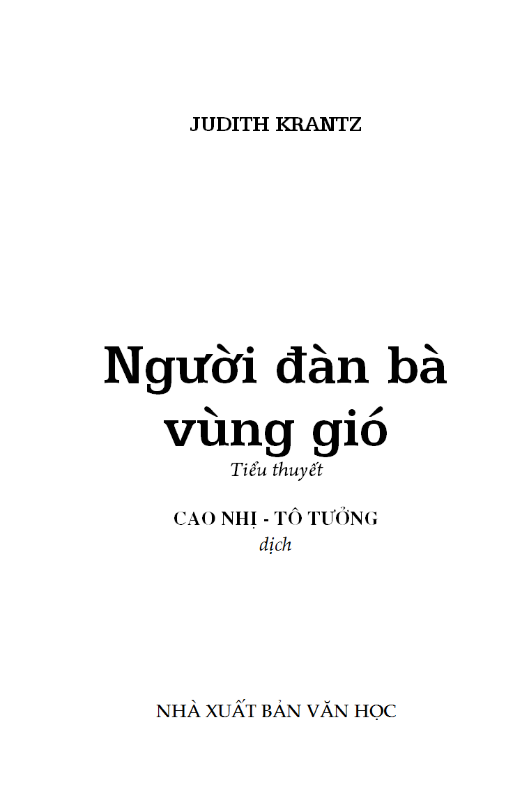 SÁCH - Người Đàn Bà Vùng Gió