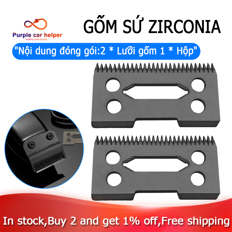 Ceramic Blade Ceramic Replacement Cutter ,28 Teeth Ceramic Clipper Blade Replacement Cutter 2-Hole Clipper,Black