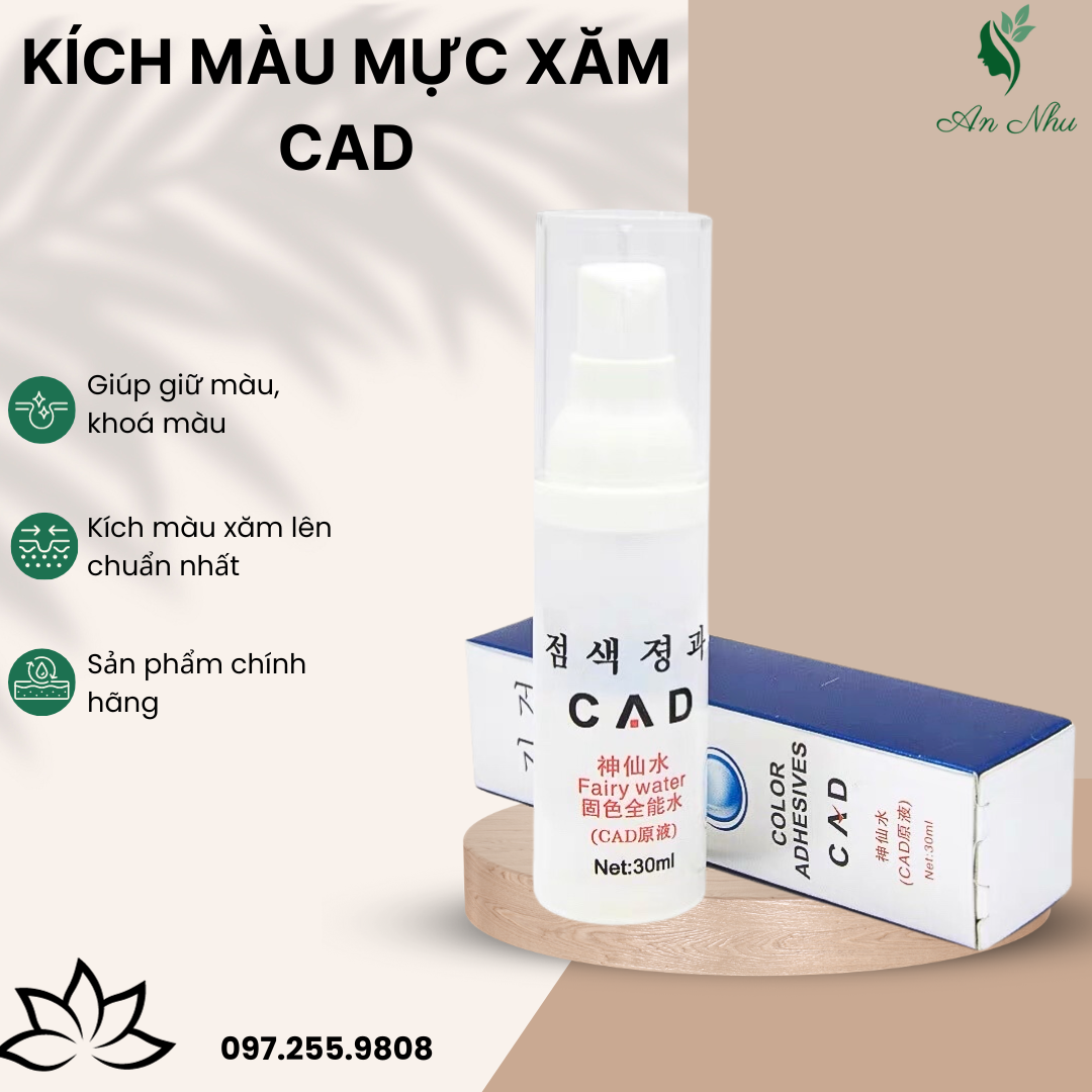 Kích màu mực xăm CAD