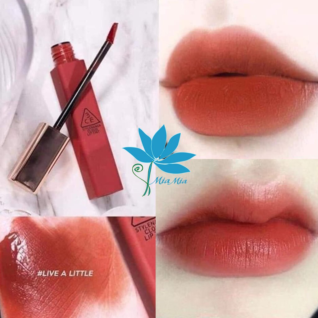 Son kem lì 3ce cloud lip tint live a little màu đỏ đất ấm áp bền màu lâu trôi