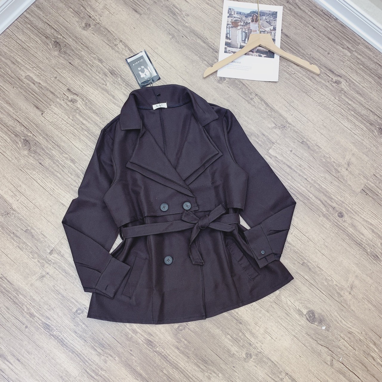 [25-27.4 Hoàn tiền 15%] ÁO KHOÁC MĂNG TO NỮ KAKI KIỂU DÁNG HÀN QUỐC , CHẤT DẦY DẶN ĐẸP CỰC CHẤT LUÔN KÈM ĐAI