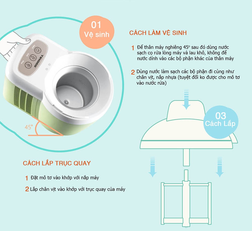 Máy Làm Kem Tự Động Làm Lạnh TS9090