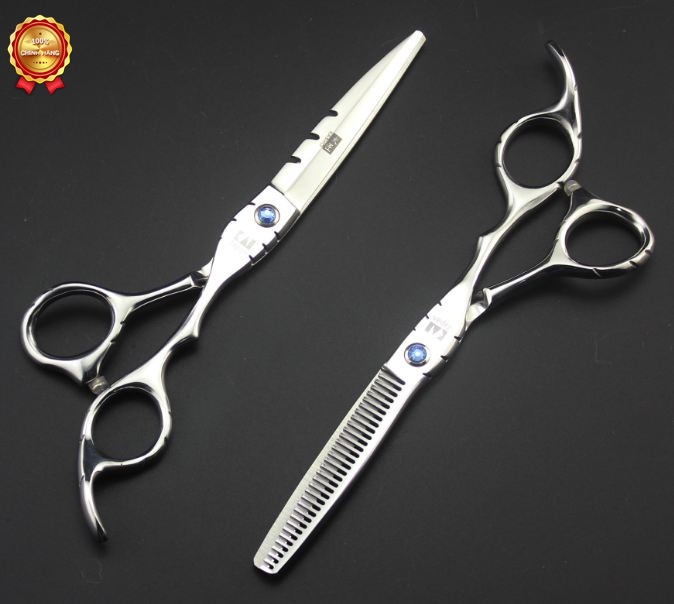 Bộ kéo cắt tóc Kasho HA 02 trắng (Tặng bao da và chỉnh kéo khi mua 2 cây )