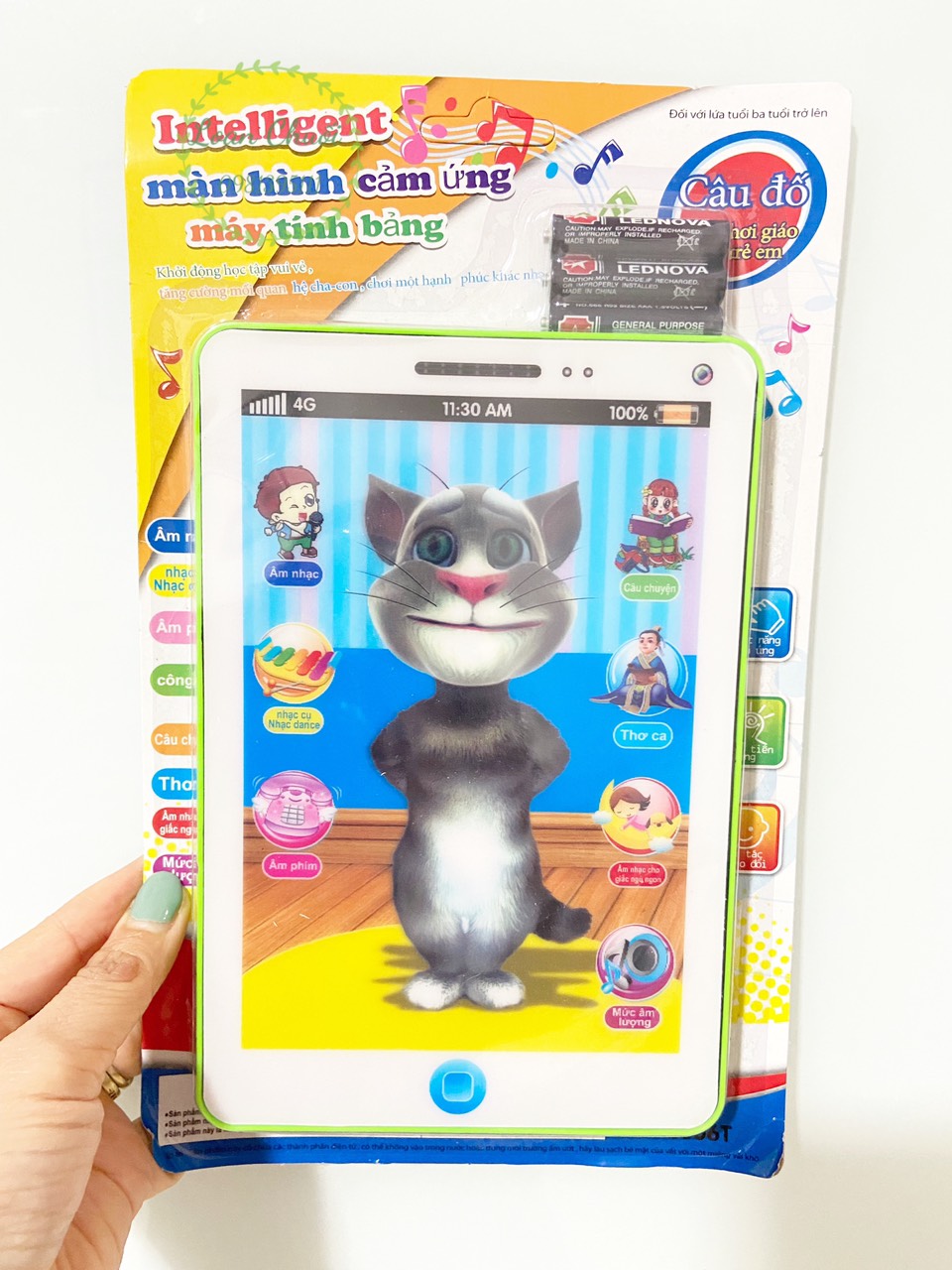 IPAD CẢM ỨNG MÈO TÔM TIẾNG VIỆT CHO BÉ ( TẶNG 03 PIN AA)