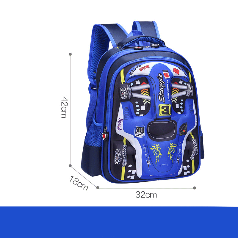 [NHIỀU SIZE- CHẤT XỊN] Balo chống gù lưng in hình oto 3D cho bé mầm non (mẫu giáo), tiểu học, trung học, cặp sách học sinh chống thấm