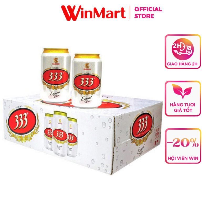 [Siêu thị WinMart] - Thùng 24 lon bia 333 Export 330ml