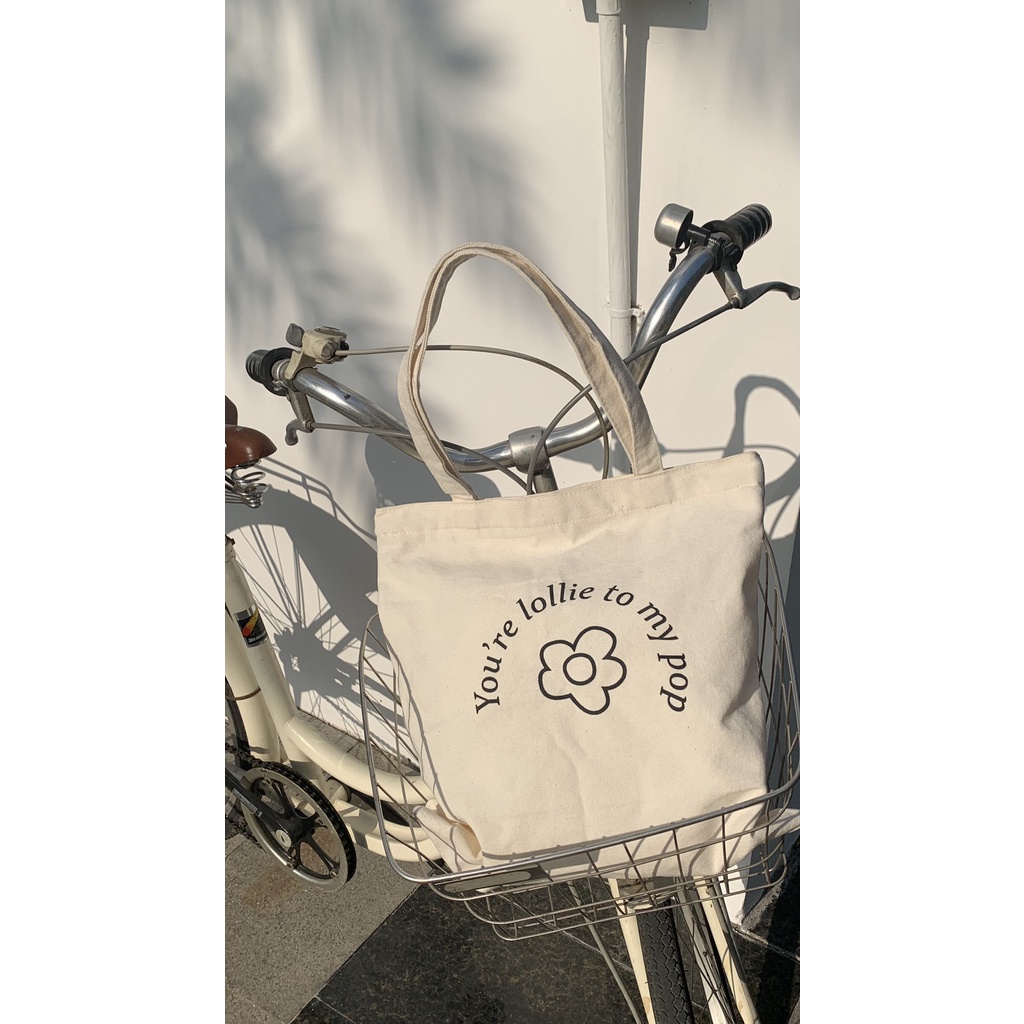 Túi tote vải canvas in hình lollie studio acc295