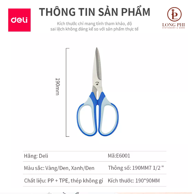 KÉO CẮT DELI PRO 6001