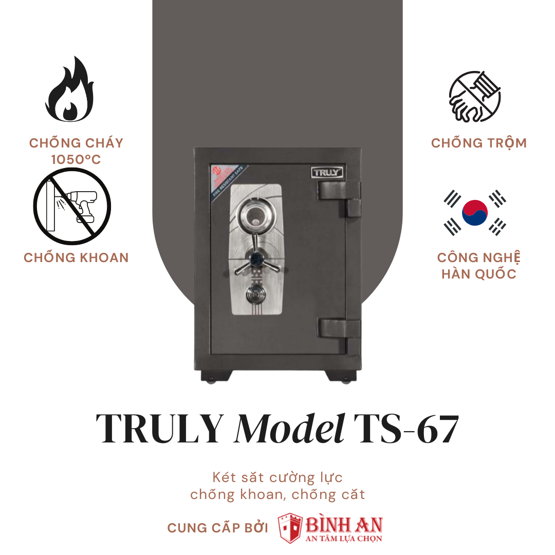 Két Sắt Truly TS-67 (151kg) Siêu Cường Lực Chống Đập