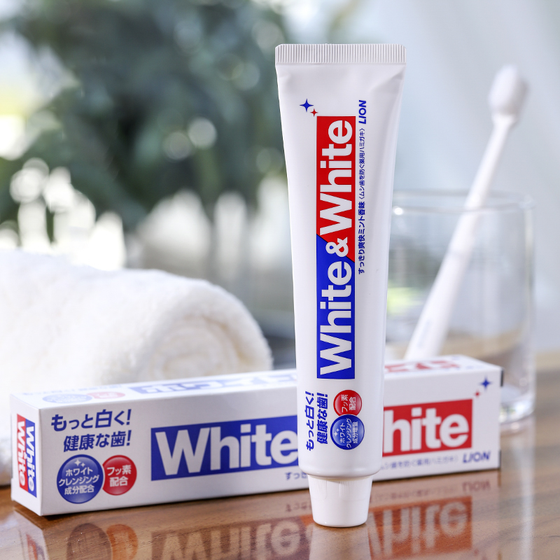 Kem đánh răng lion white & white 150g