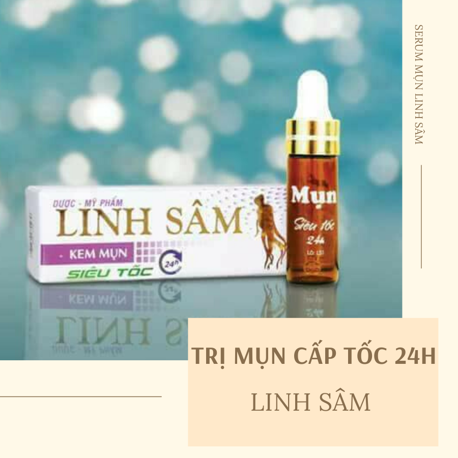 SERUM MỤN CẤP TỐC 24H LINH SÂM - chấm mụn