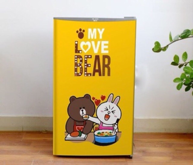 [HCM]Giấy Decal Dán Tủ Lạnh GẤU BROWN - THUTHAODECOR