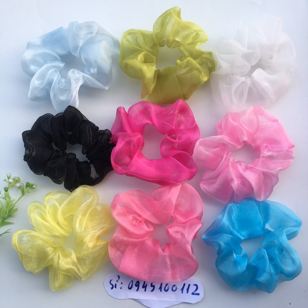 Dây Buộc Tóc - Cột Tóc Vải Scunchies Voan Tơ