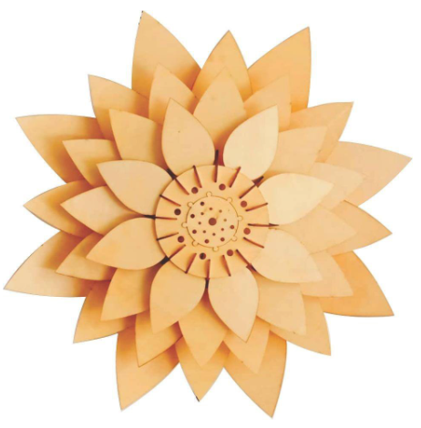 Đèn gỗ hoa sen DIY