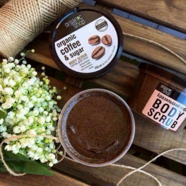 Tẩy Da Chết Toàn Thân Organic Shop Coffee Sugar Body Scrub (hộp 250ml)
