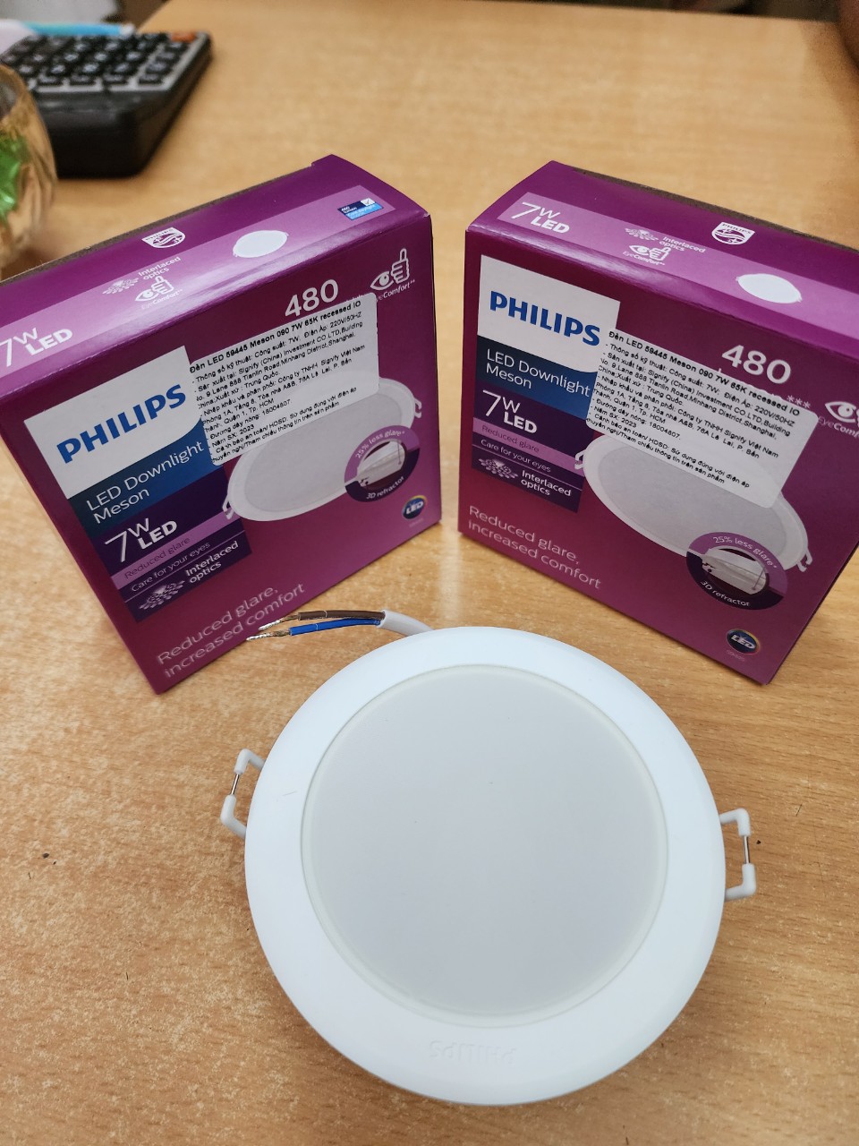 Đèn led âm trần Philips IO 7w lỗ khoét D90