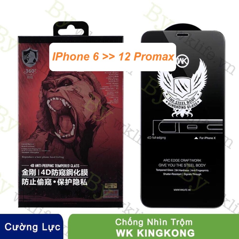 [Giá Siêu Sốc] Kính Chống Nhìn Trộm King Kong WkDesign Cho IPhone