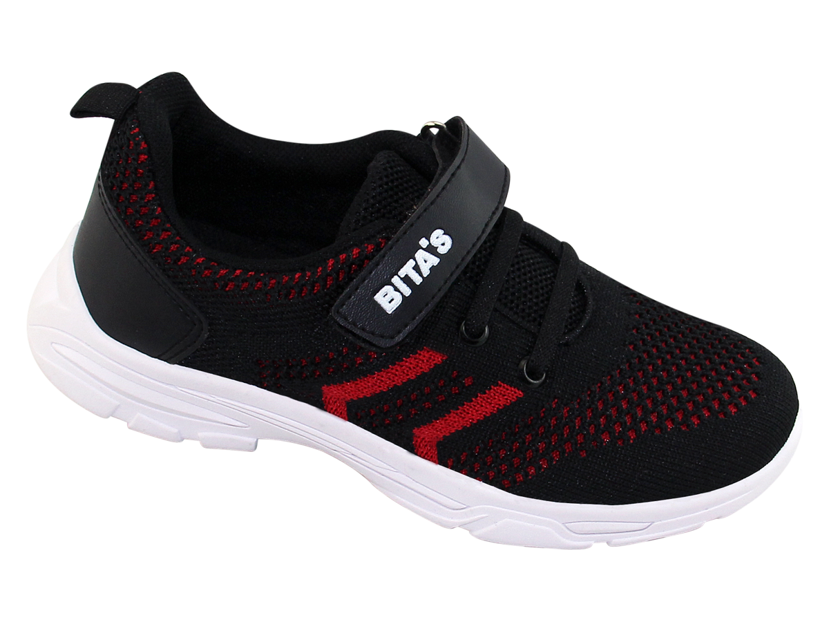 [Hoàn Xu] [SIÊU SALE] [FORM NHỎ TĂNG 1 SIZE] GIÀY THỂ THAO BATA HỌC SINH BÉ TRAI BITA'S GVBT.74 (ĐEN ĐỎ + ĐEN XANH DƯƠNG) - BITAS SPORT SNEAKERS