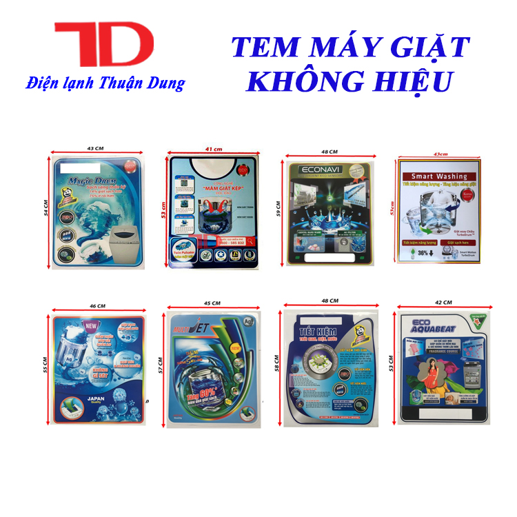 Tem dán máy giặt, Tem máy giặt - Điện Lạnh Thuận Dung