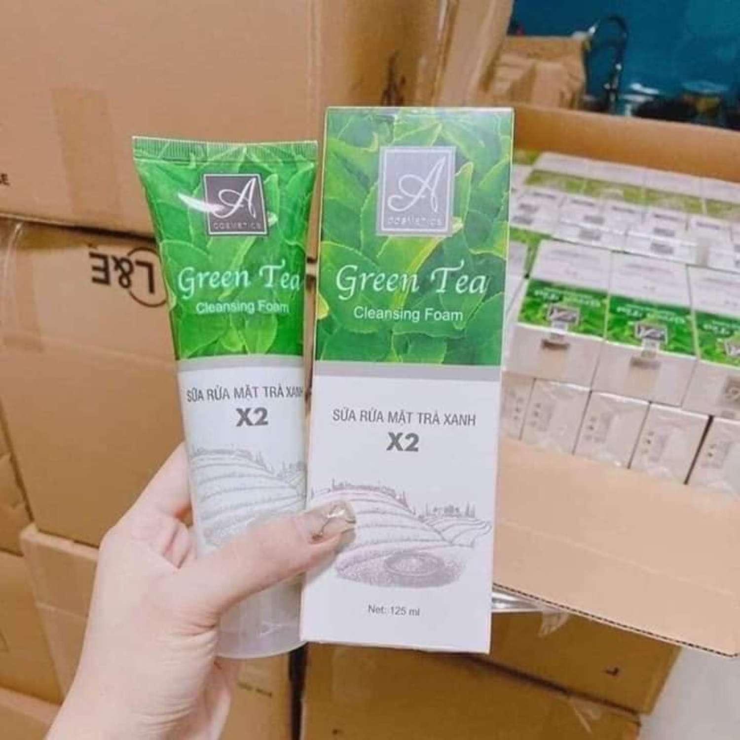 Sữa rửa mặt trà xanh X2 Phương Anh - Sữa rửa mặt A