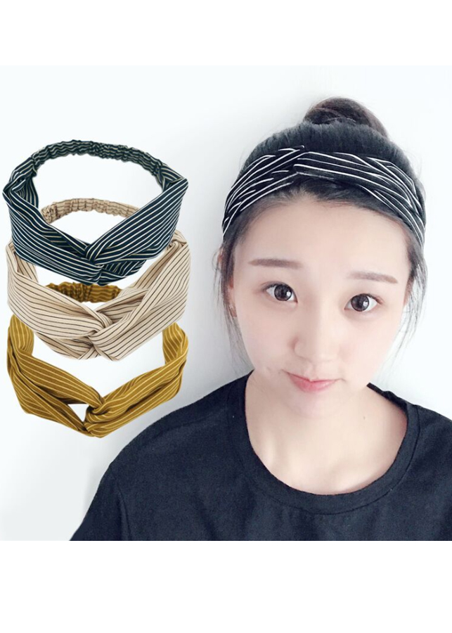 Turban băng đô cài tóc nữ TB41 kẻ sọc