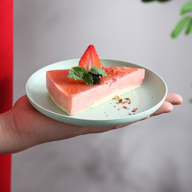 Đĩa Lúa Mạch Tròn 15cm - Bộ Dĩa Nhựa Lúa Mạch Mini Set 6 Cái