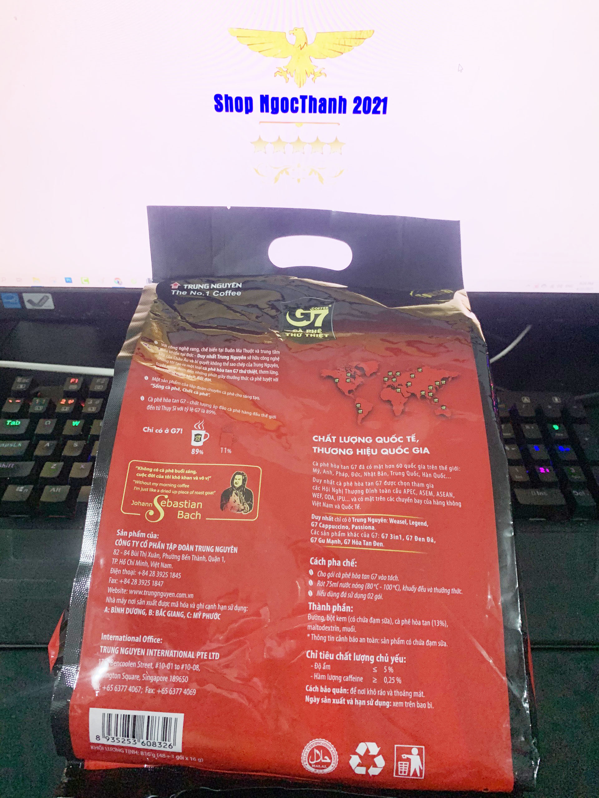 Cà phê G7 3in1 túi 50 gói (date luôn mới)