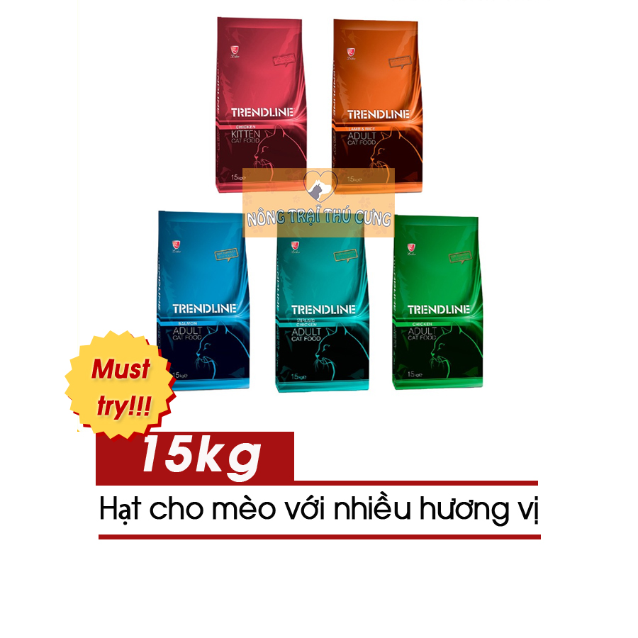 Hạt Cho Mèo Trendline Bao 15KG (Cty Reflex) - [Nông Trại Thú Cưng]