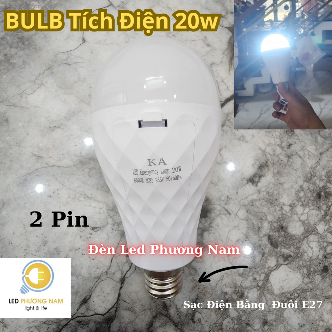 Bóng Đèn Led Tích Điện Thông Minh - Đèn Led Thiên Vân