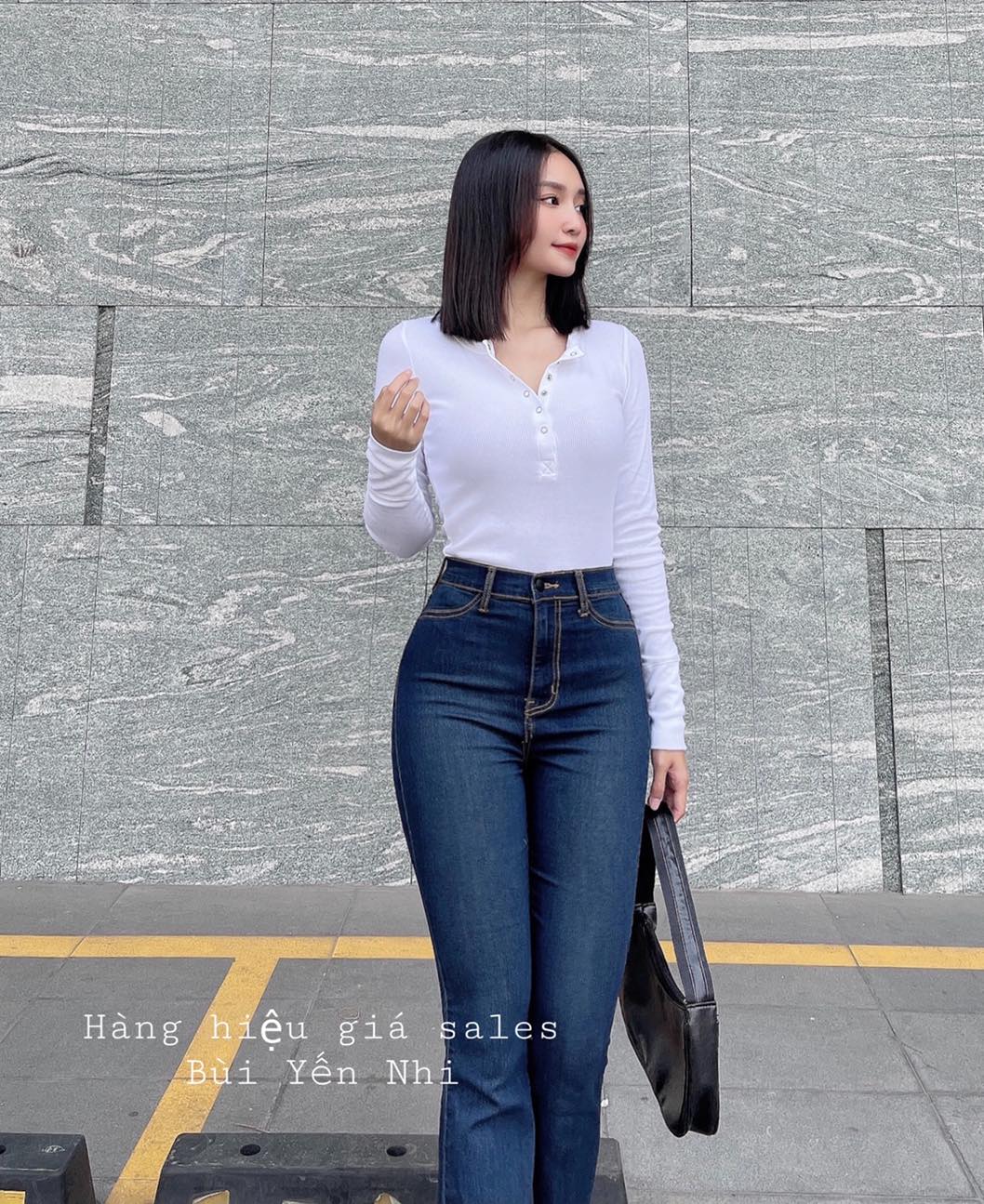 Quần jeans loe Fashion nova