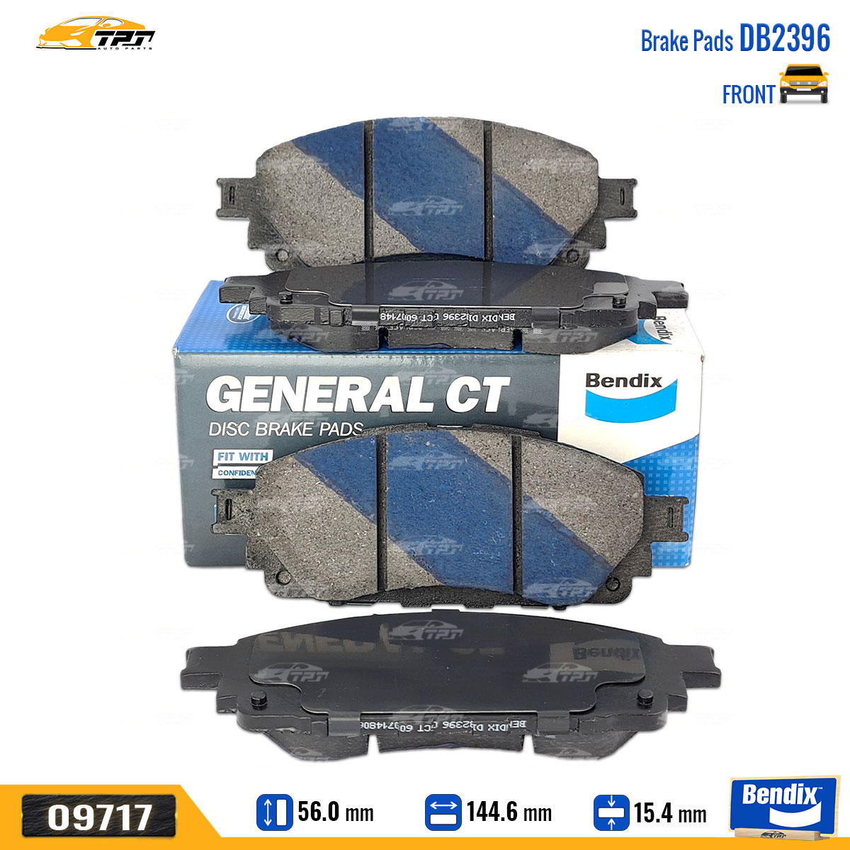 Bố Thắng / Má Phanh TRƯỚC Toyota INNOVA 2016- [ DB2396 ] Bendix - USA