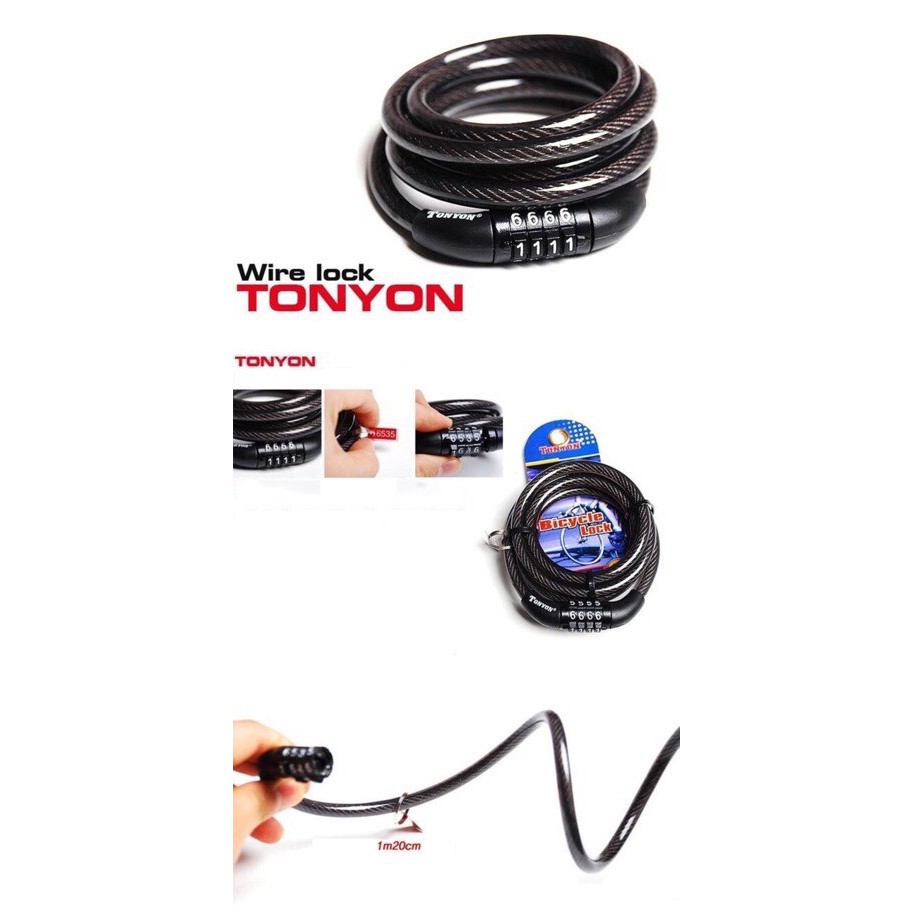 KHOÁ SỐ DÂY TONYON KHOÁ XE ĐẠP XE MÁY