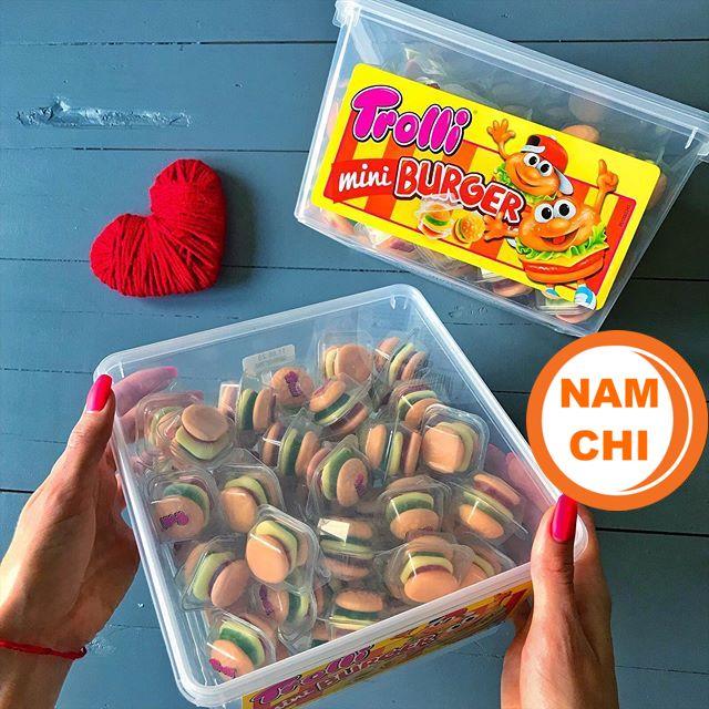 [HỘP 60 VIÊN] Kẹo Dẻo TROLLI MINI BURGER 10g - Hàng Đức
