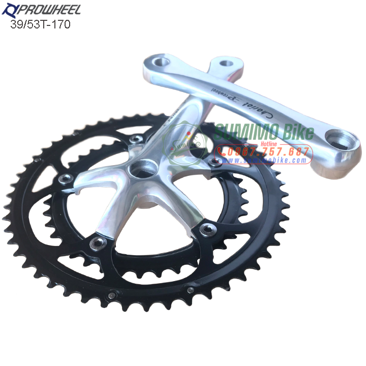 Giò dĩa PROWHEEL Chariot 39/53T-170mm cốt vuông
