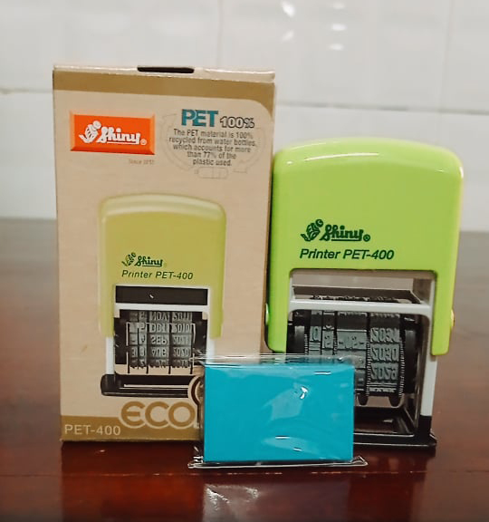 Combo Dấu ngày tháng năm Shiny PET 300 và Mực Shiny Si (Tiếng anh/Tiếng Việt)
