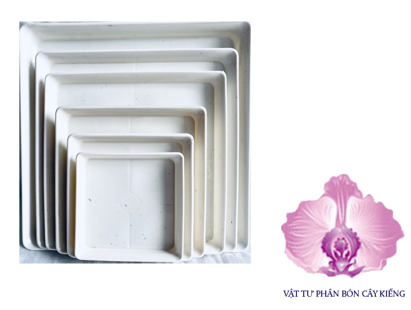 Đĩa lót chậu Vuông 12cm - #065D#
