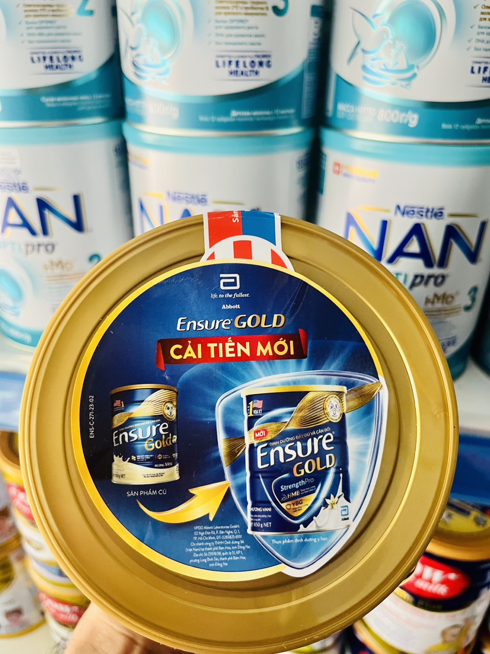 Sữa Bột Ensure Gold Abbott Hương Vani 850G mẫu mới